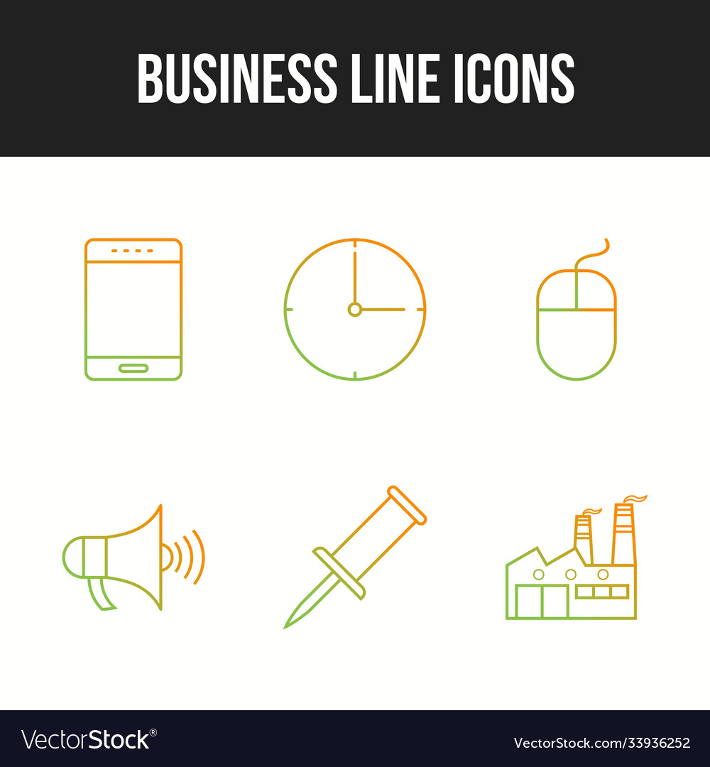 6 einzigartige Icons in oe set