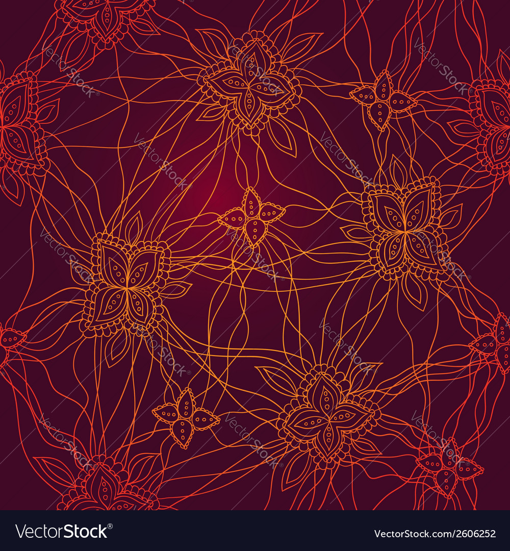 Abstract flower seamless pattern background