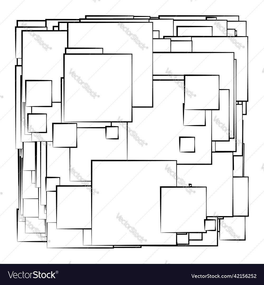 Abstract overlapping squares pattern vector image Abstract overlapping squares pattern