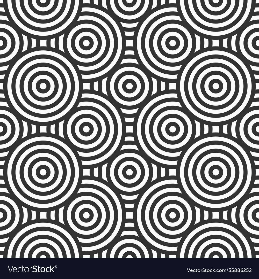 Abstract seamless pattern concentric circles vector image Abstract seamless pattern concentric circles