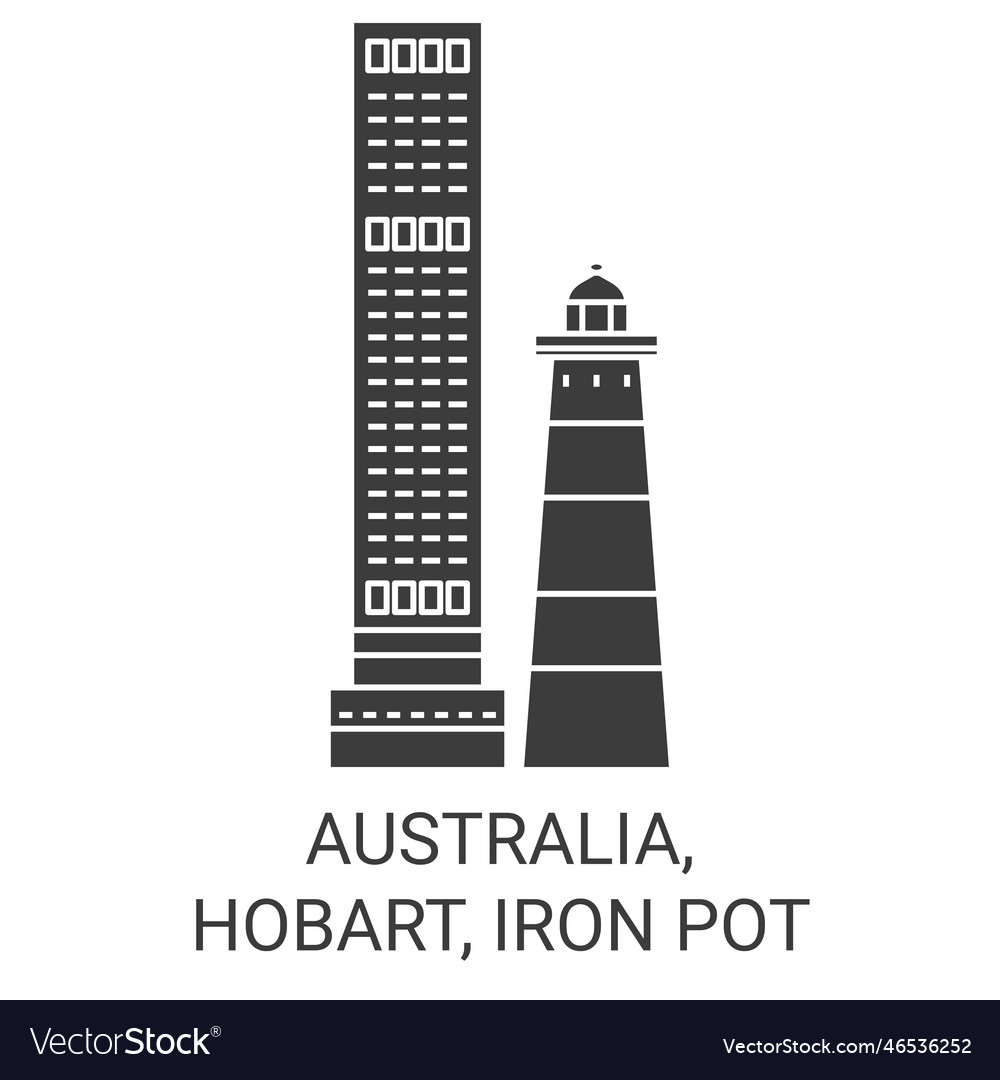 Australia hobart iron pot travel landmark Vector Image