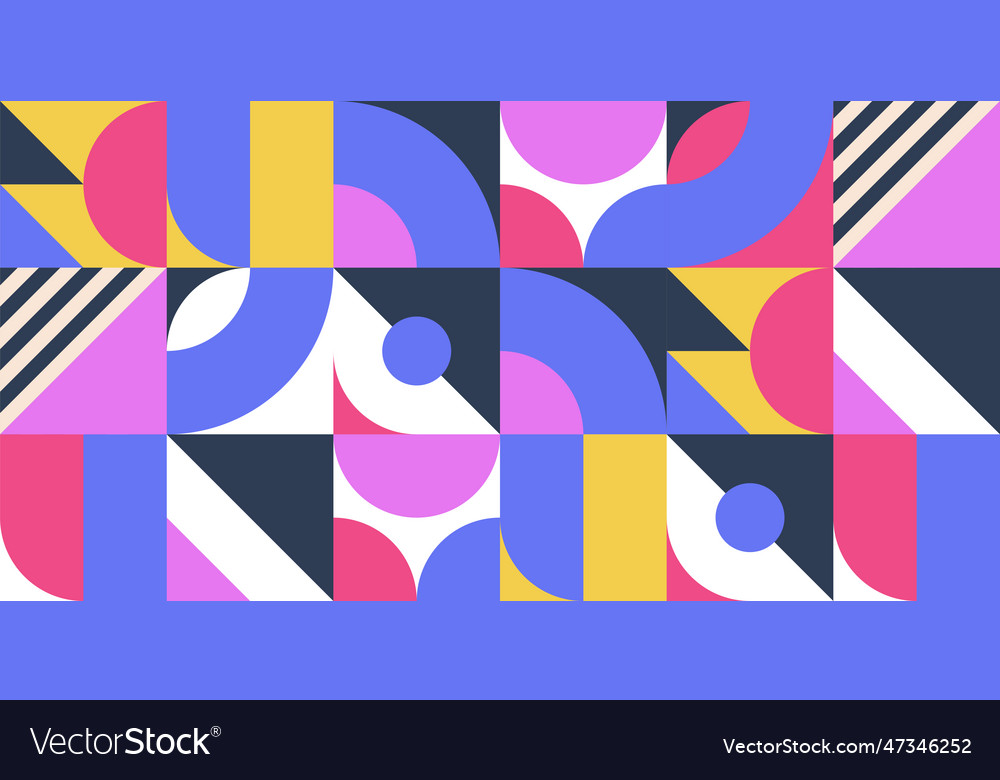 Bauhaus geometric shape design retro elements Vector Image