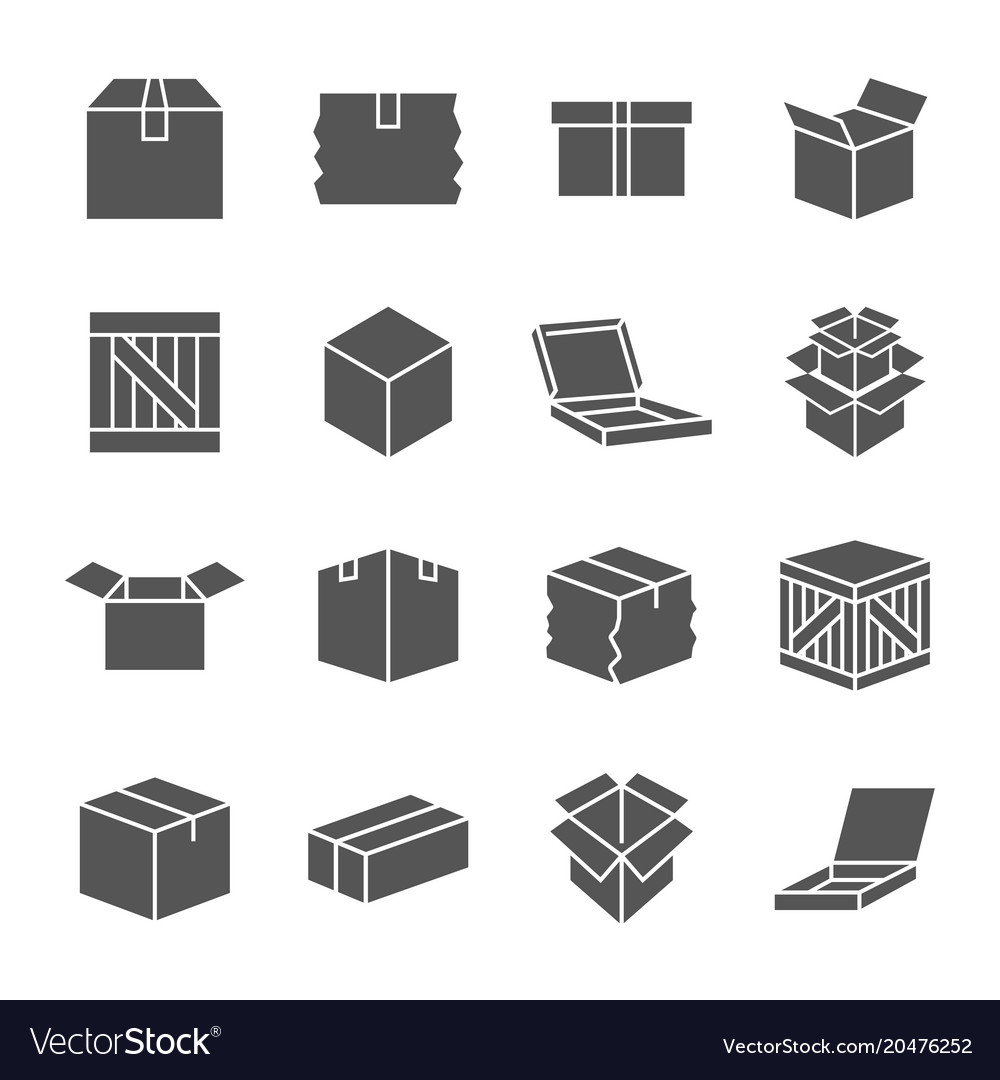 Box and Crates Icon Set
