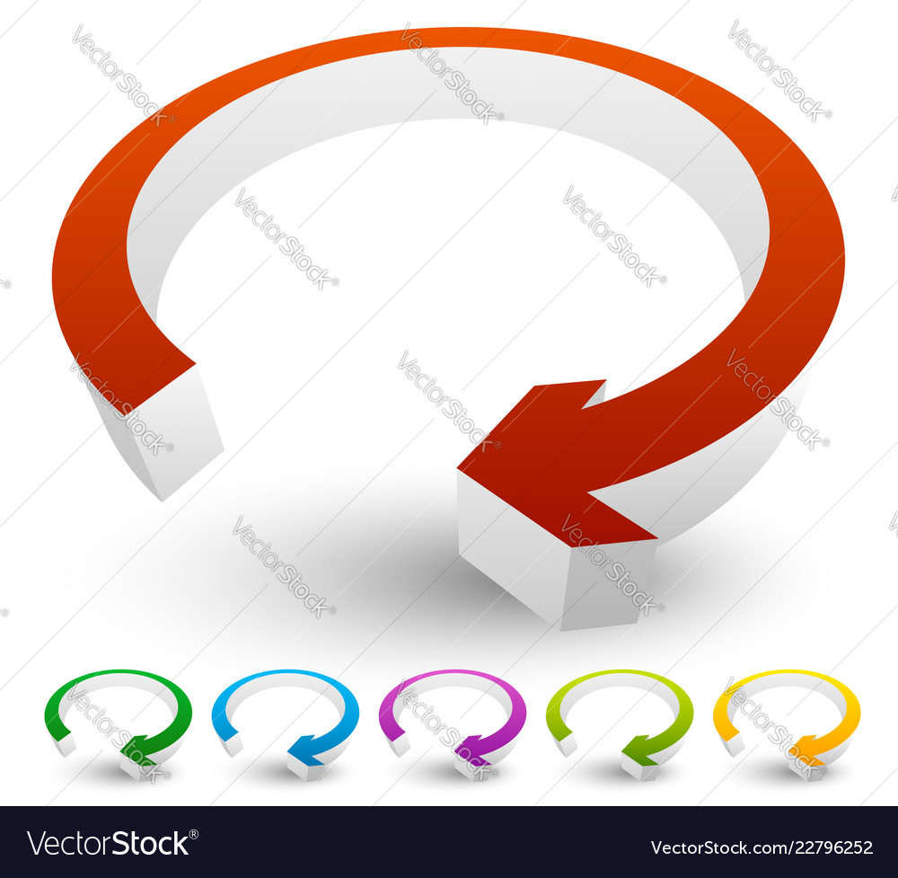 Circular loop refresh cycle clockwise right vector image Circular loop refresh cycle clockwise right