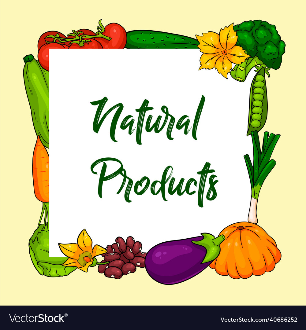 Fresh healthy vegetables background frame