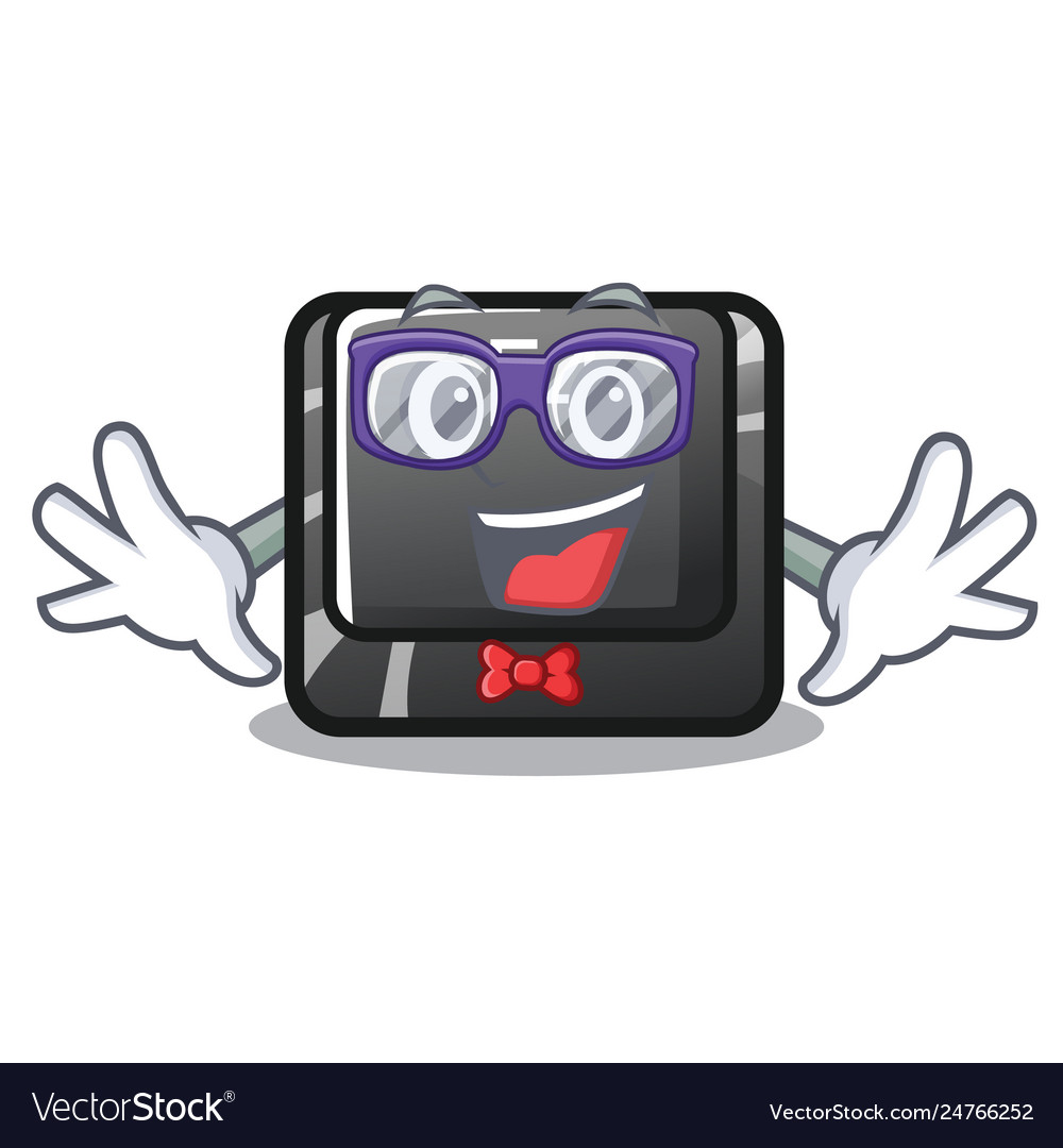Geek Knopf f4 isoliert mit Charakter vector image Geek Knopf f4 isoliert mit Charakter