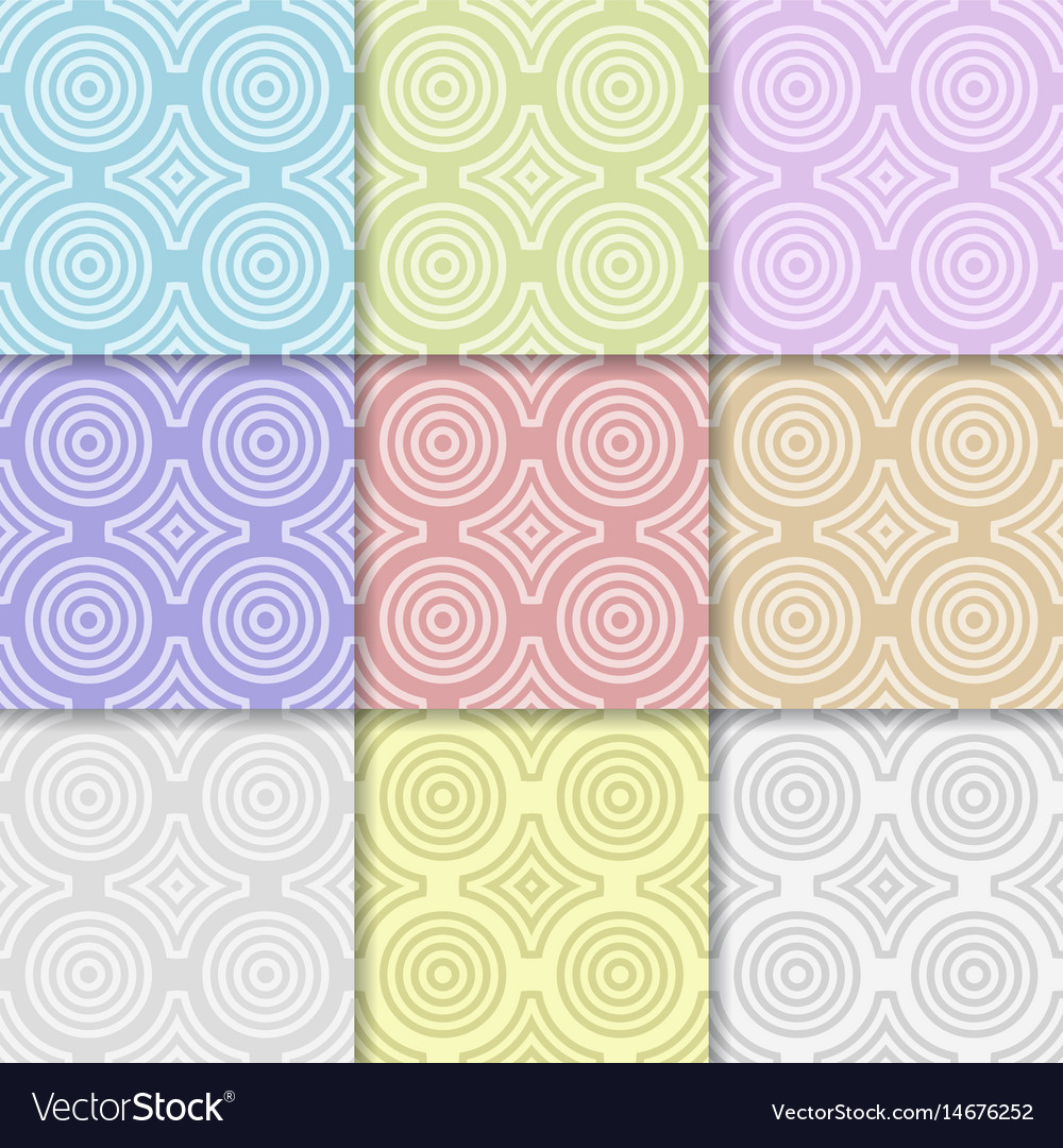 Geometric round shape seamless pattern
