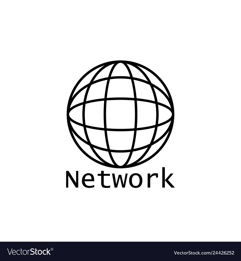 Global networking icon vector image Global networking icon