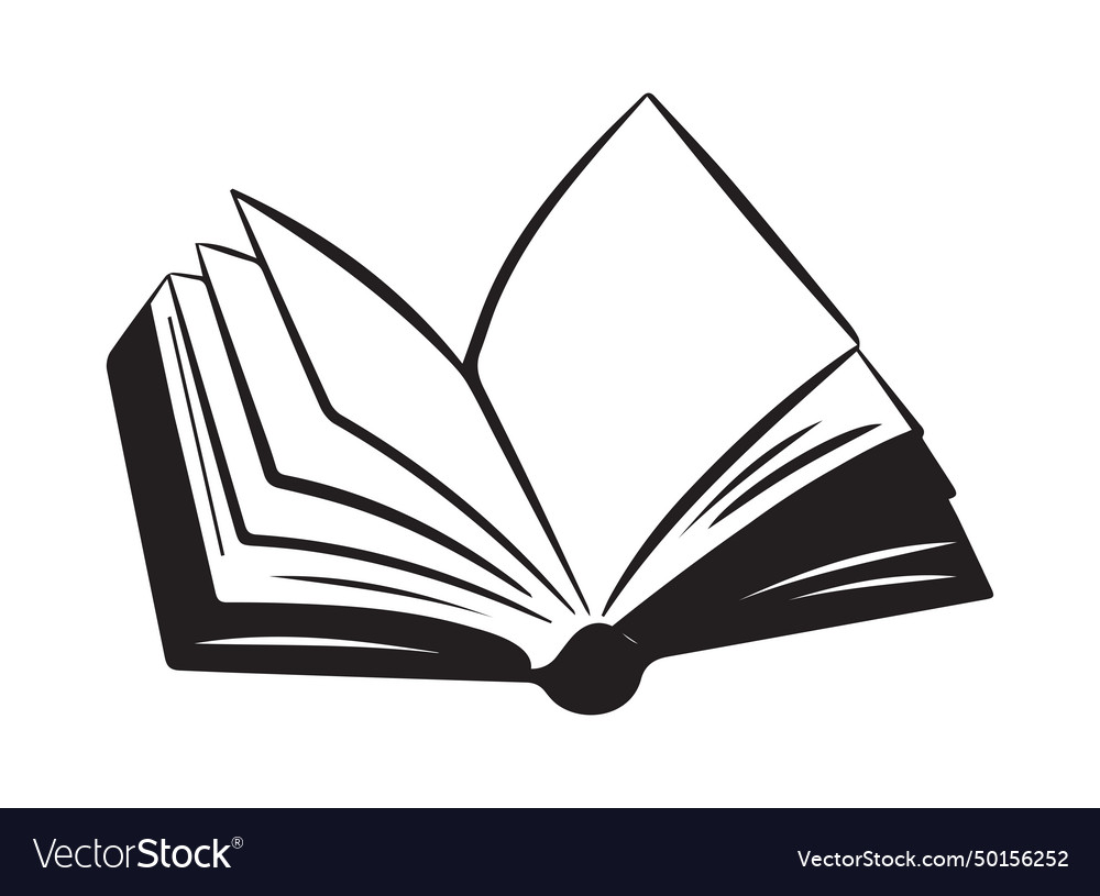 Open book side view mockup realistic flipping pag Vector Image