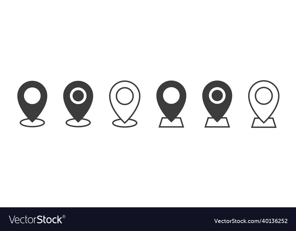 Pointer icons set marker location
