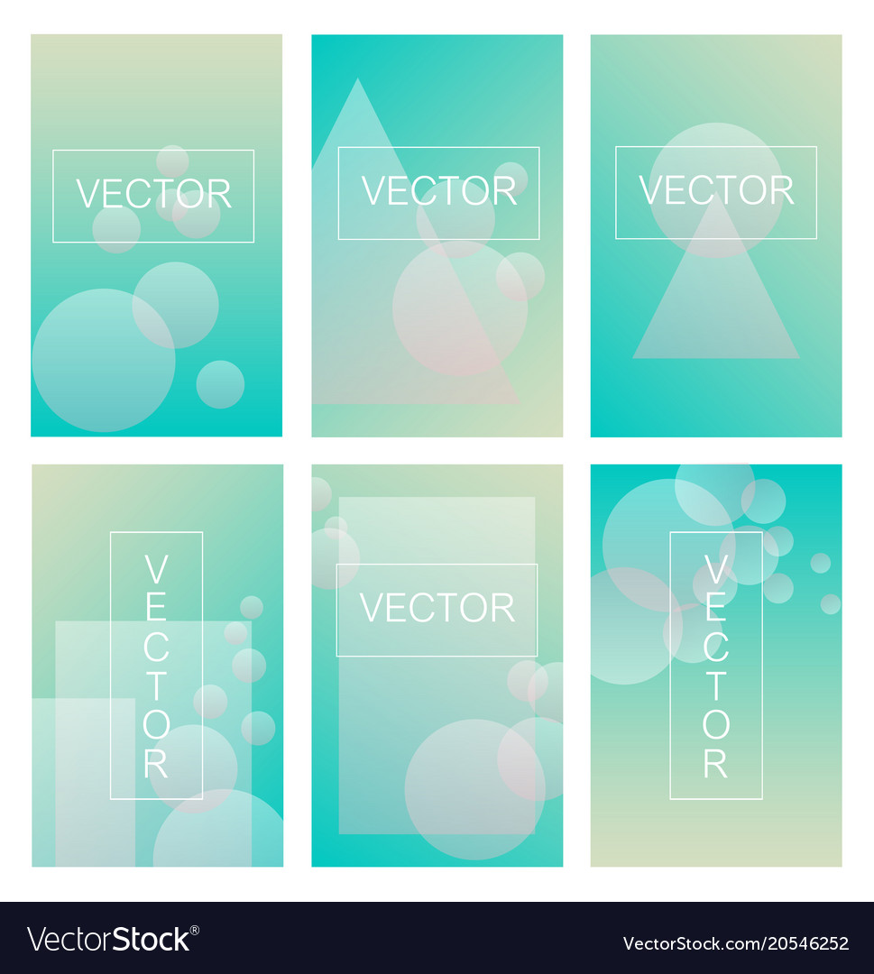 Screen gradient set with abstract background