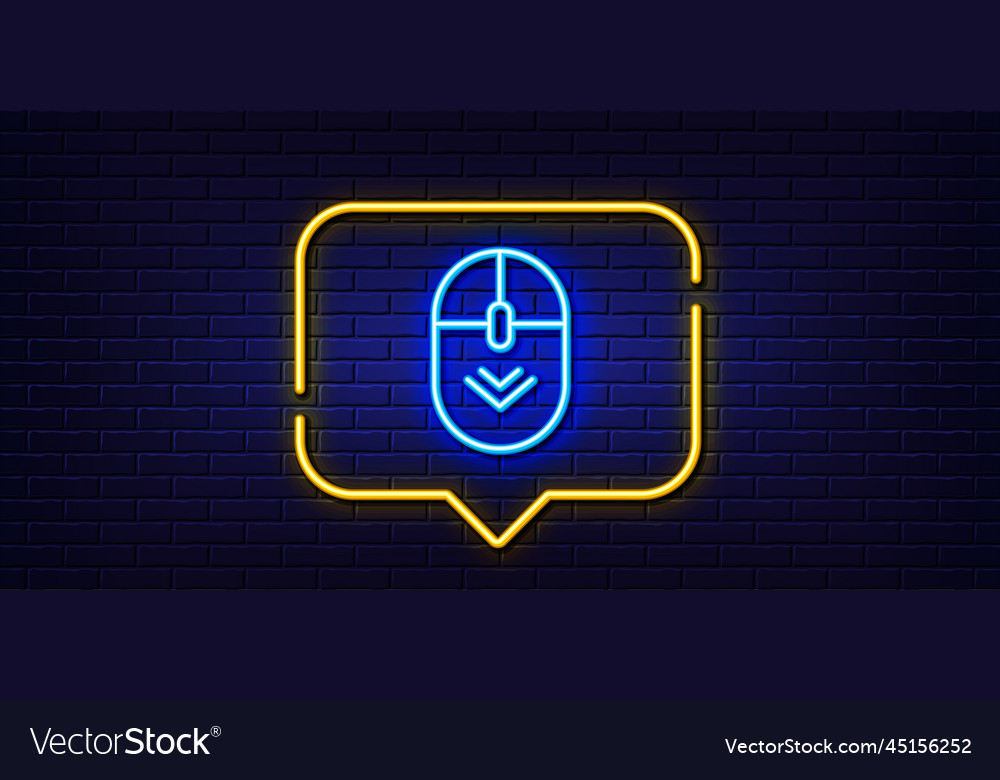 Scroll down mouse line icon scrolling screen sign