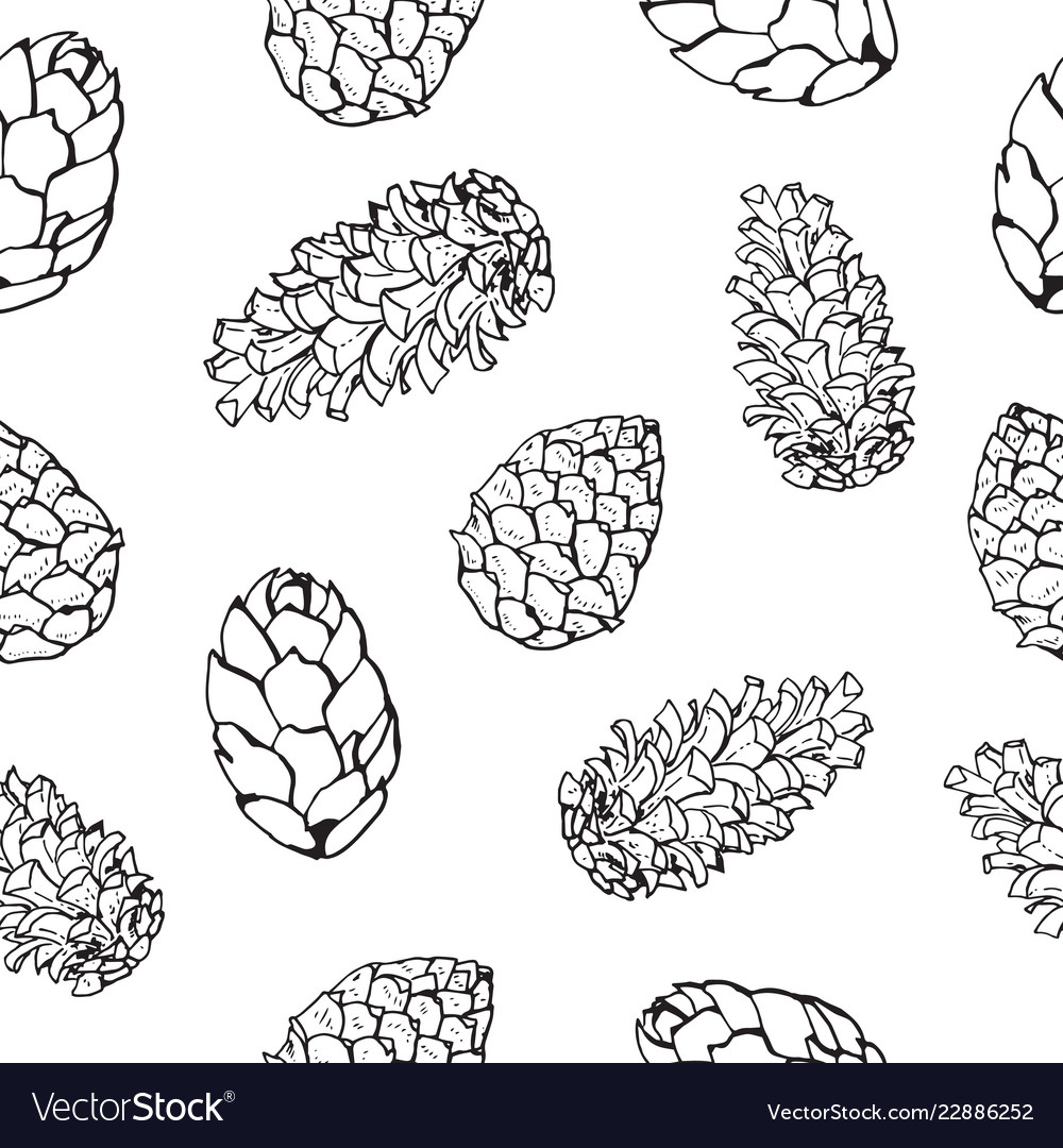 Seamless pattern with cones vector image Seamless pattern with cones
