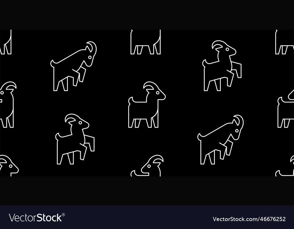 Seamless pattern with goats