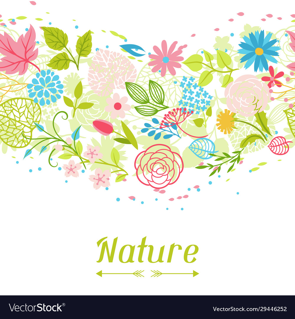 Seamless pattern with spring flowers