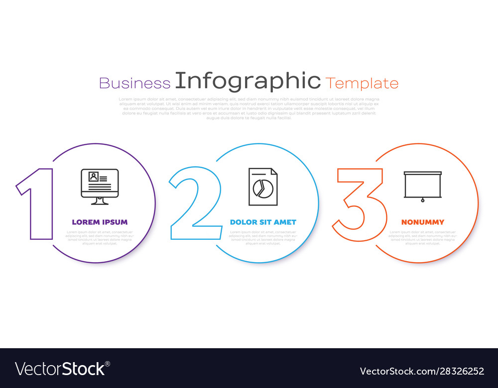 Set line computer monitor with resume document vector image Set line computer monitor with resume document