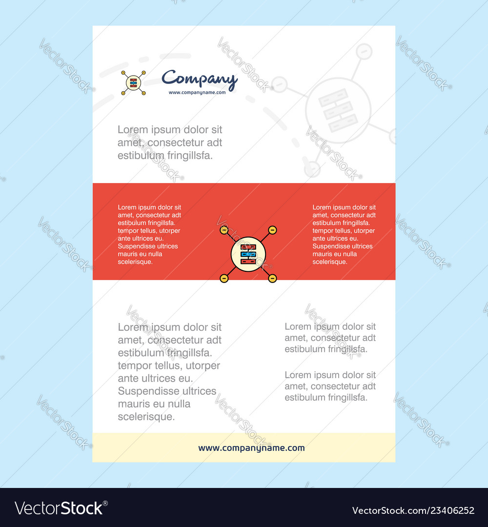 Template layout for networks router company Vector Image Template layout for networks router company