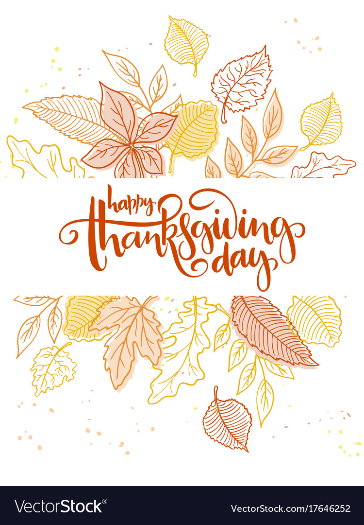 Thanksgiving greeting card with hand