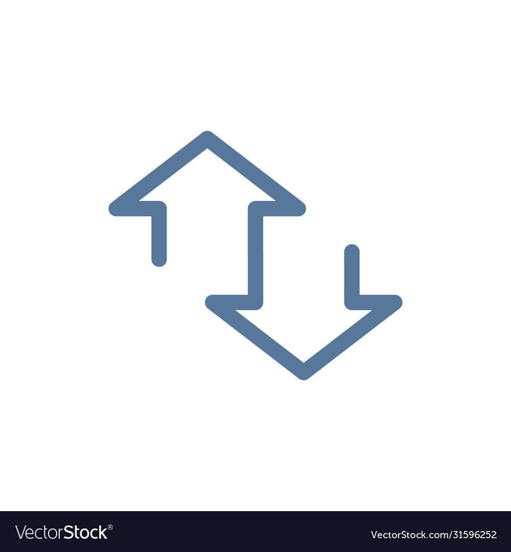 Up and Down Arrows - Simple Linear Style