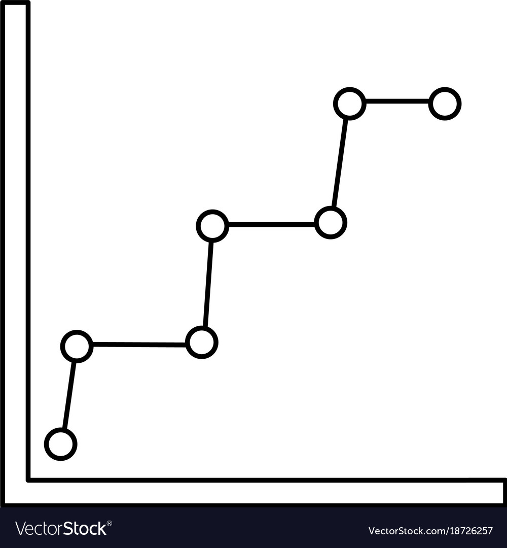 Business graph diagram and statistics dotted line Vector Image