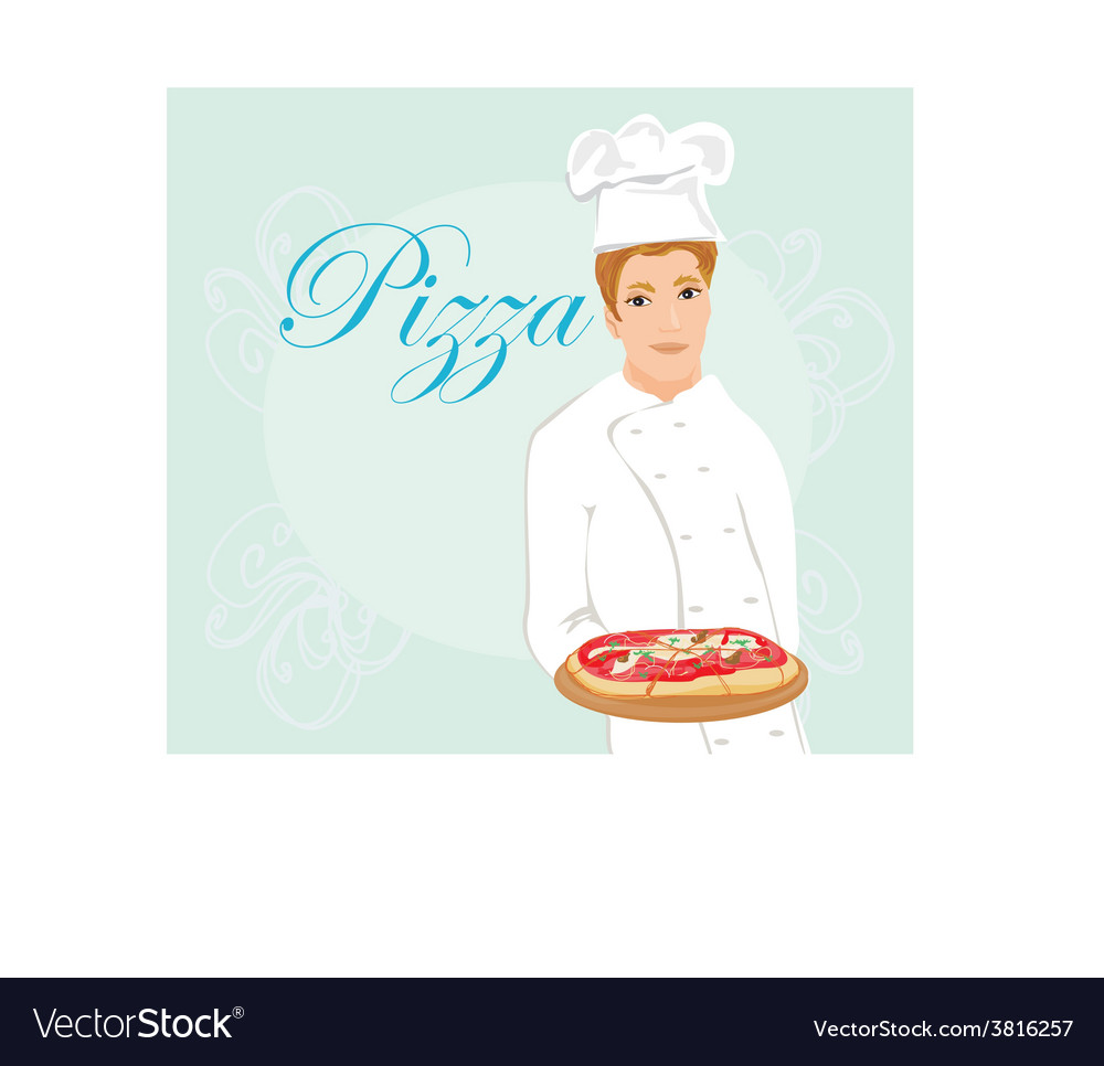 Chef with pizza