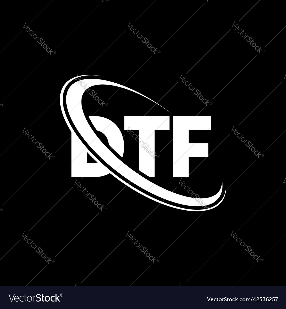 Dtf logo letter design Royalty Free Vector Image