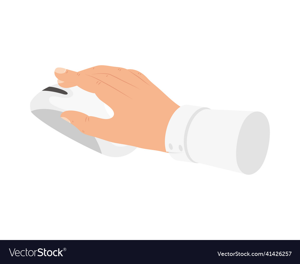 Hand using mouse