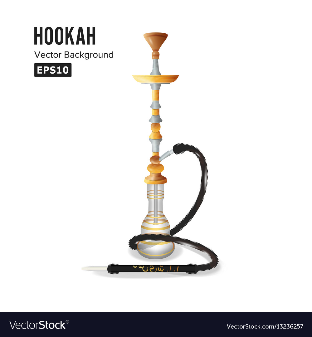 Hookah symbol template Royalty Free Vector Image