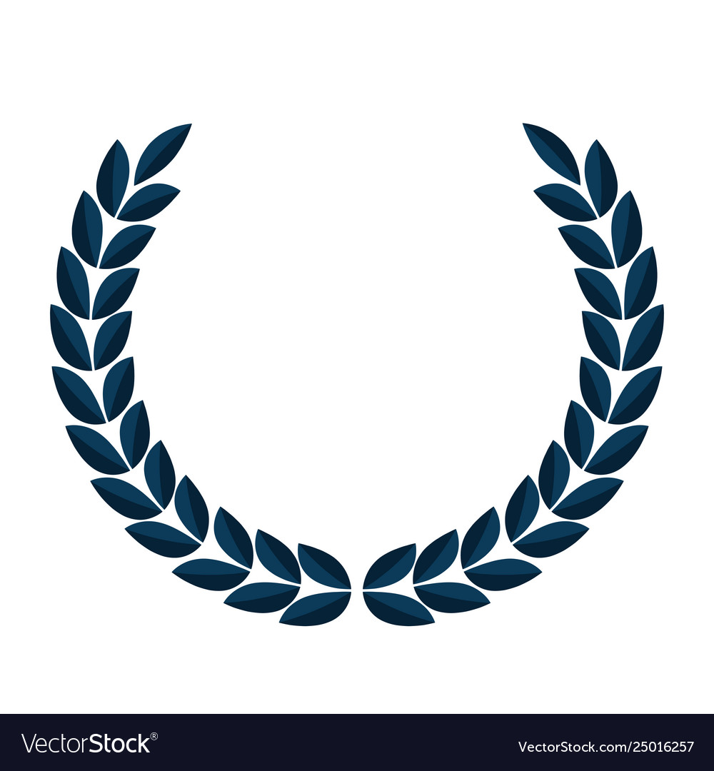 Leafs wreath crown icon Royalty Free Vector Image