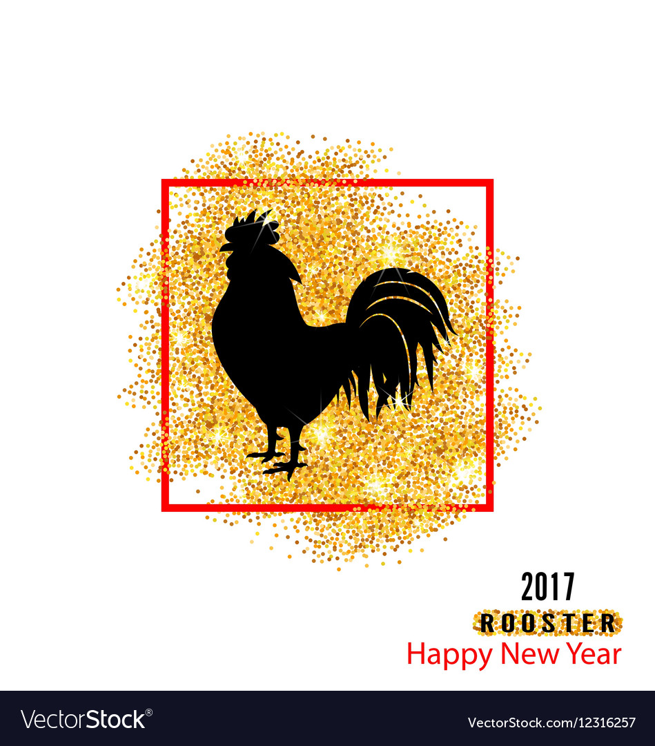 Magic banner with rooster as symbol chinese new