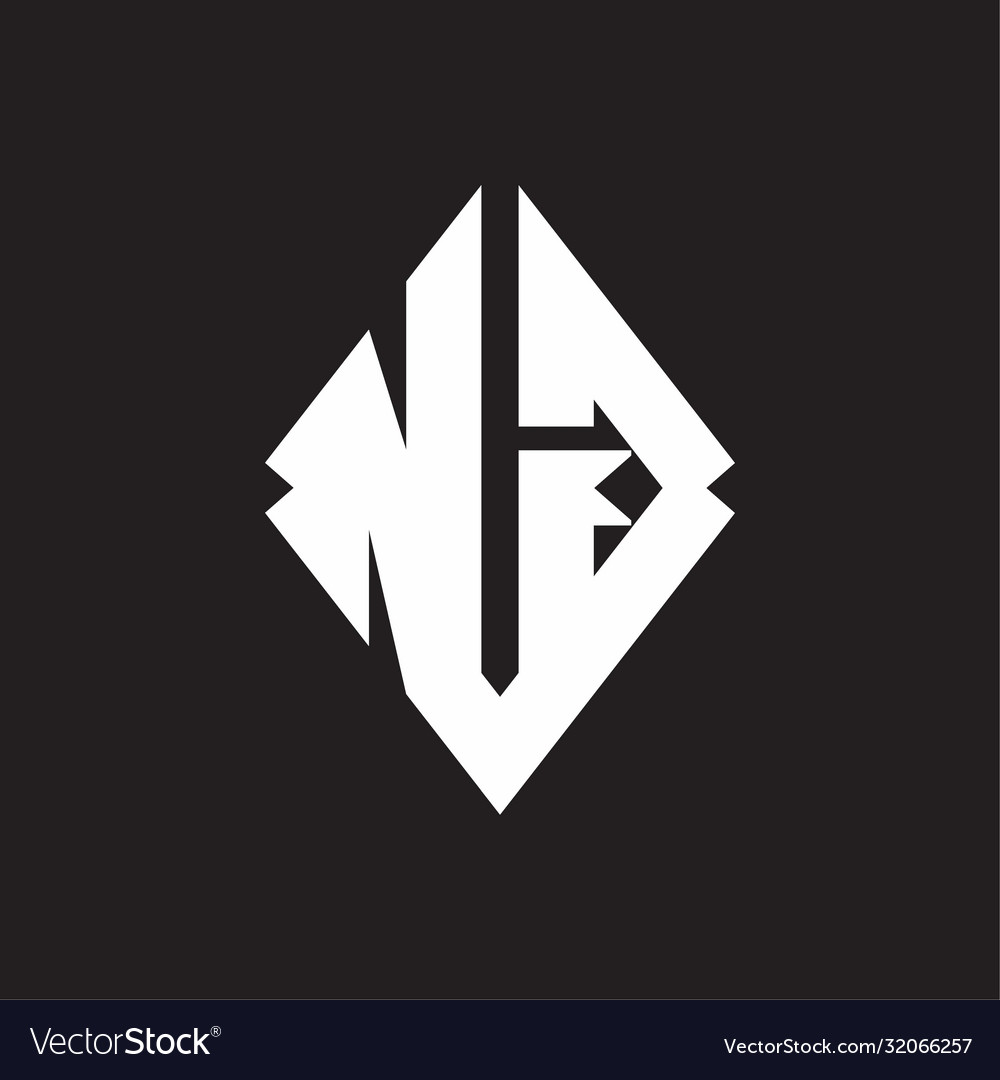 Ng logo monogram with sharp square design template Vector Image Ng logo monogram with sharp square design template