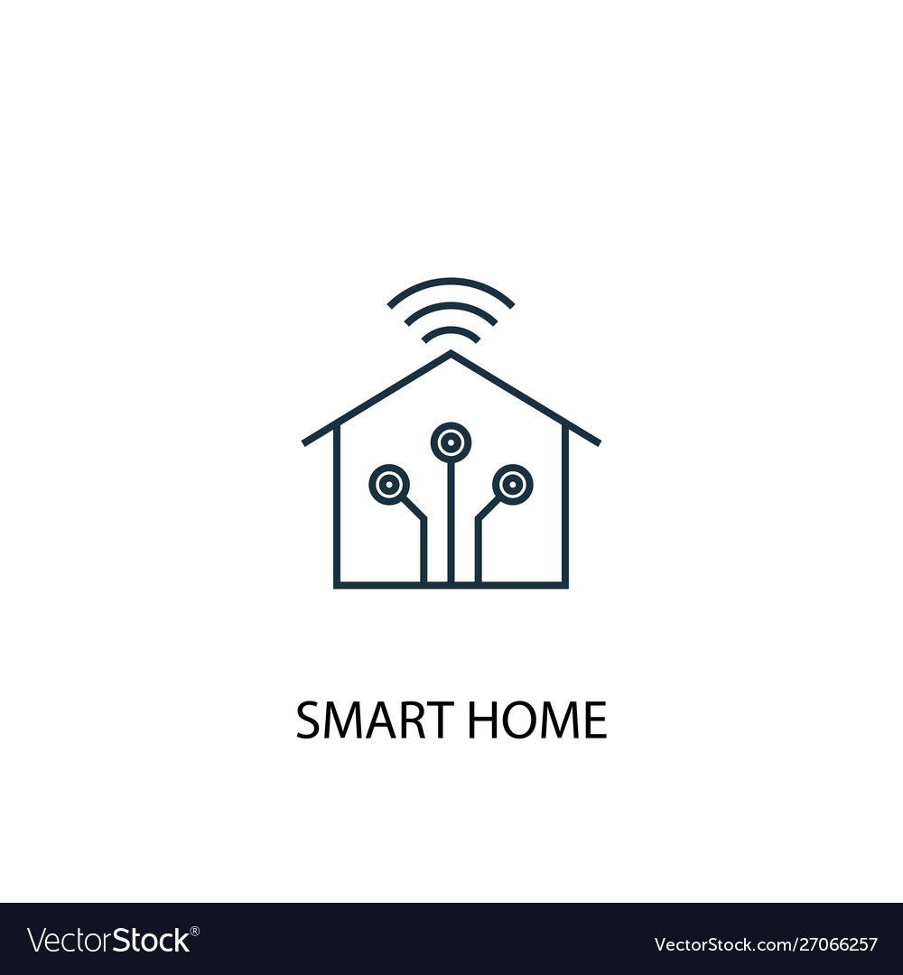 Smart home concept line icon simple element