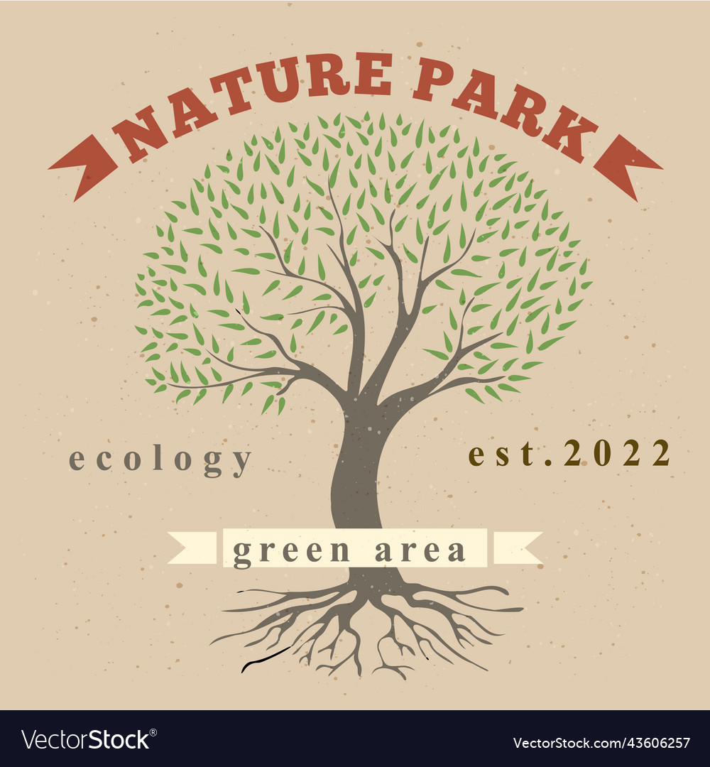 Tree emblem label template