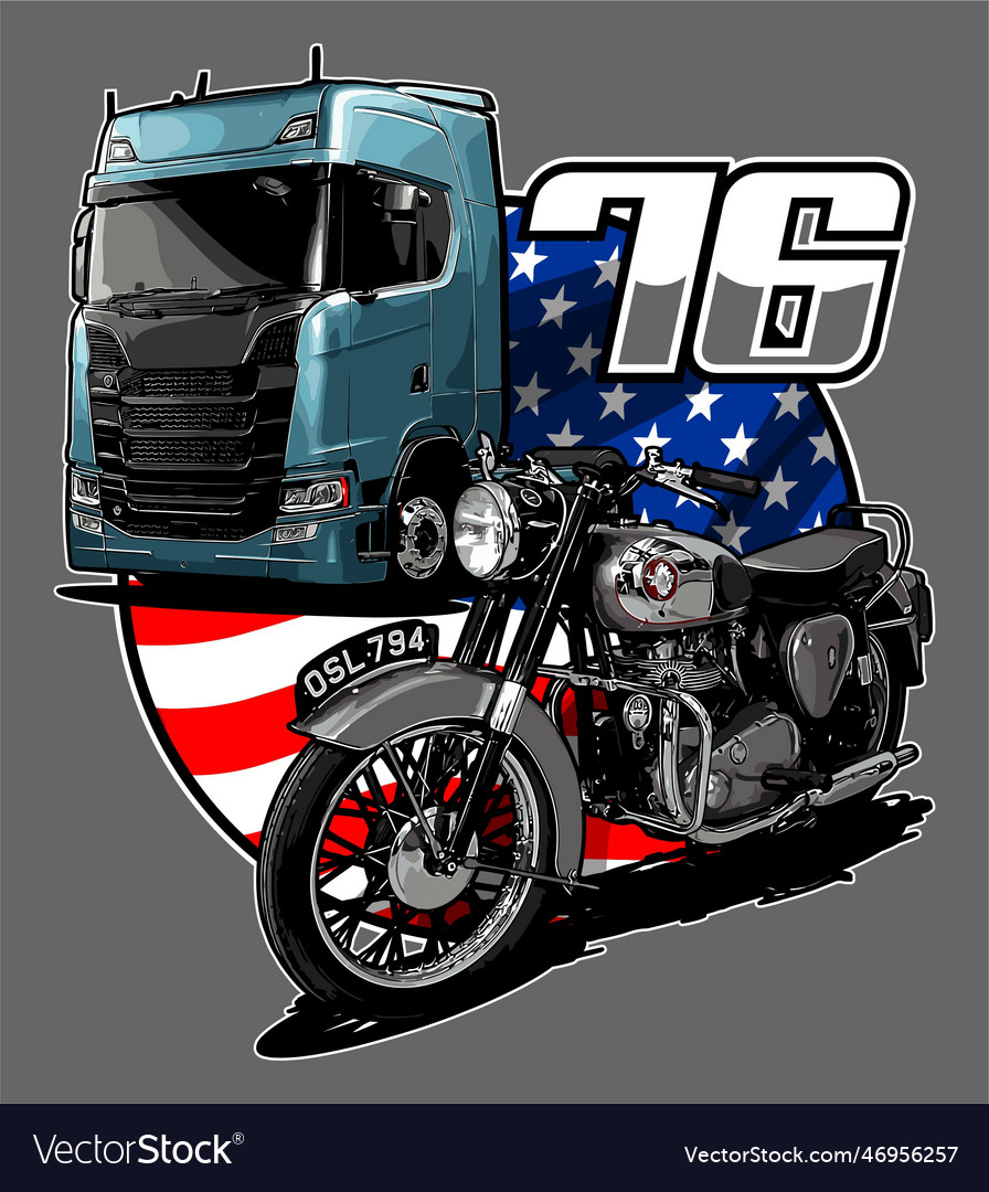 Truck and motorcycle art