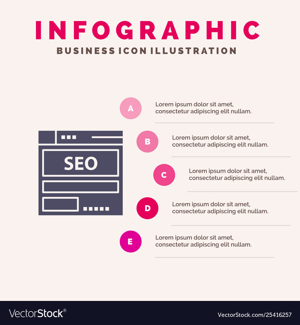 Website server data hosting seo tech solid icon vector image Website server data hosting seo tech solid icon