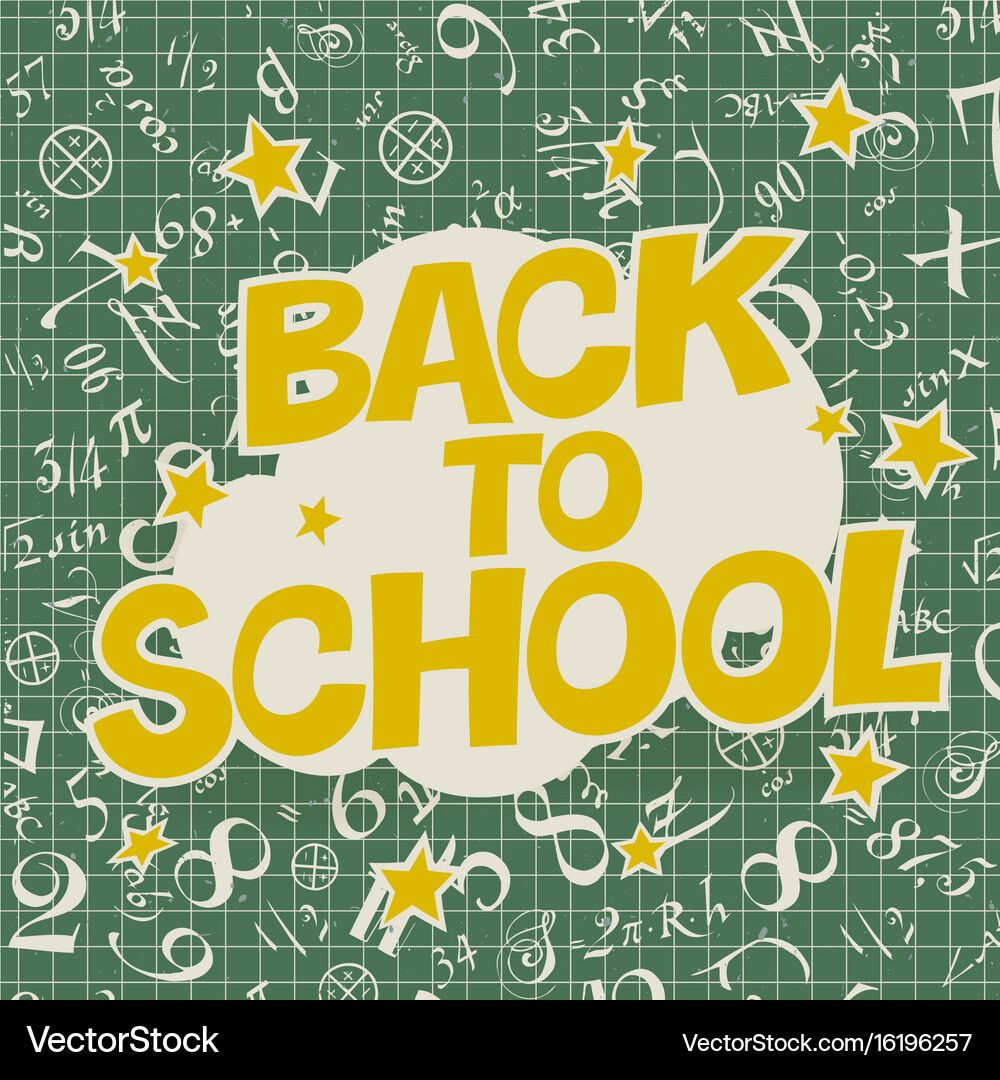 Welcome back to school poster back to school text Vector Image