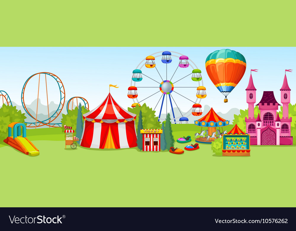 Amusement Park Concept Royalty Free Vector Image