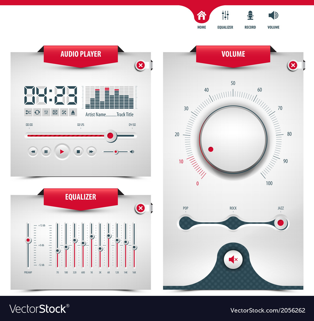 Ui audio. Панель eps.