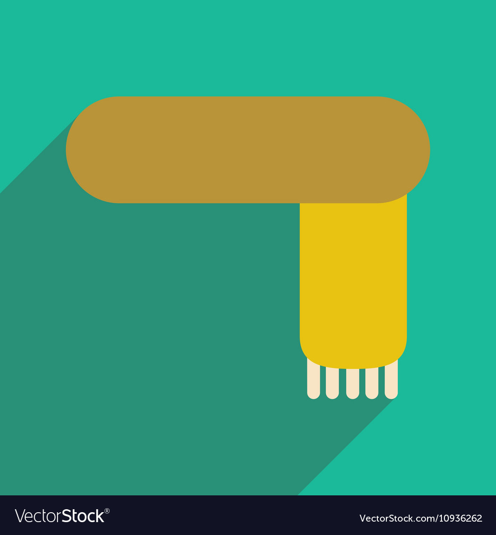 Flat with shadow icon and mobile application scarf
