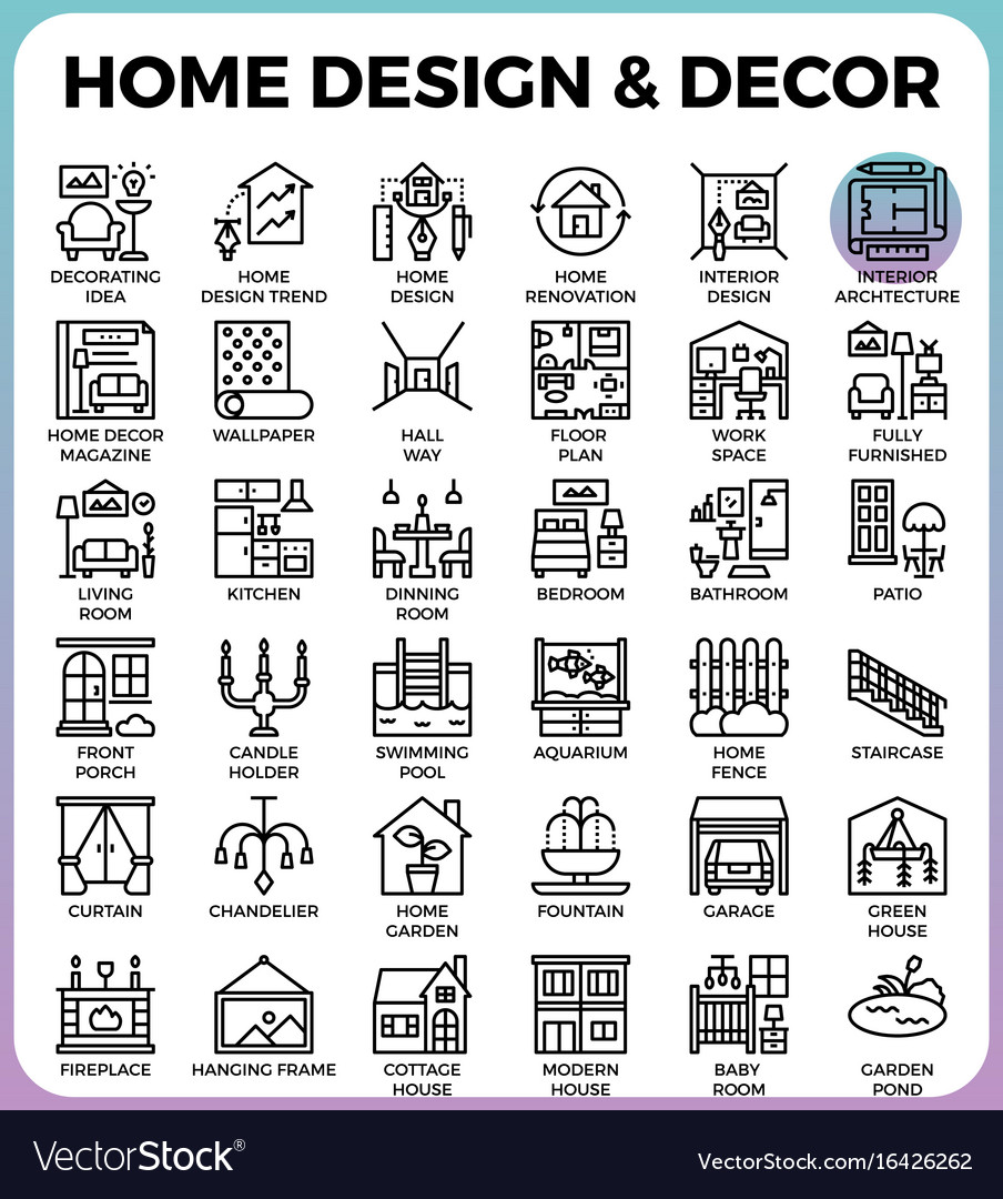 Home Design And Decor Icons