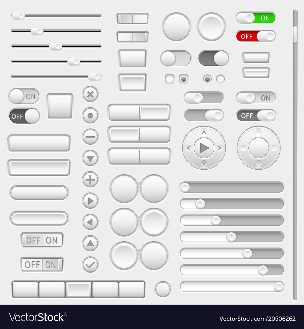 Interface Navigation Buttons & Sliders