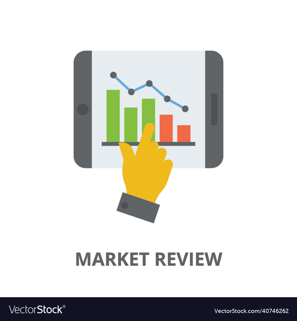 Market review Royalty Free Vector Image VectorStock