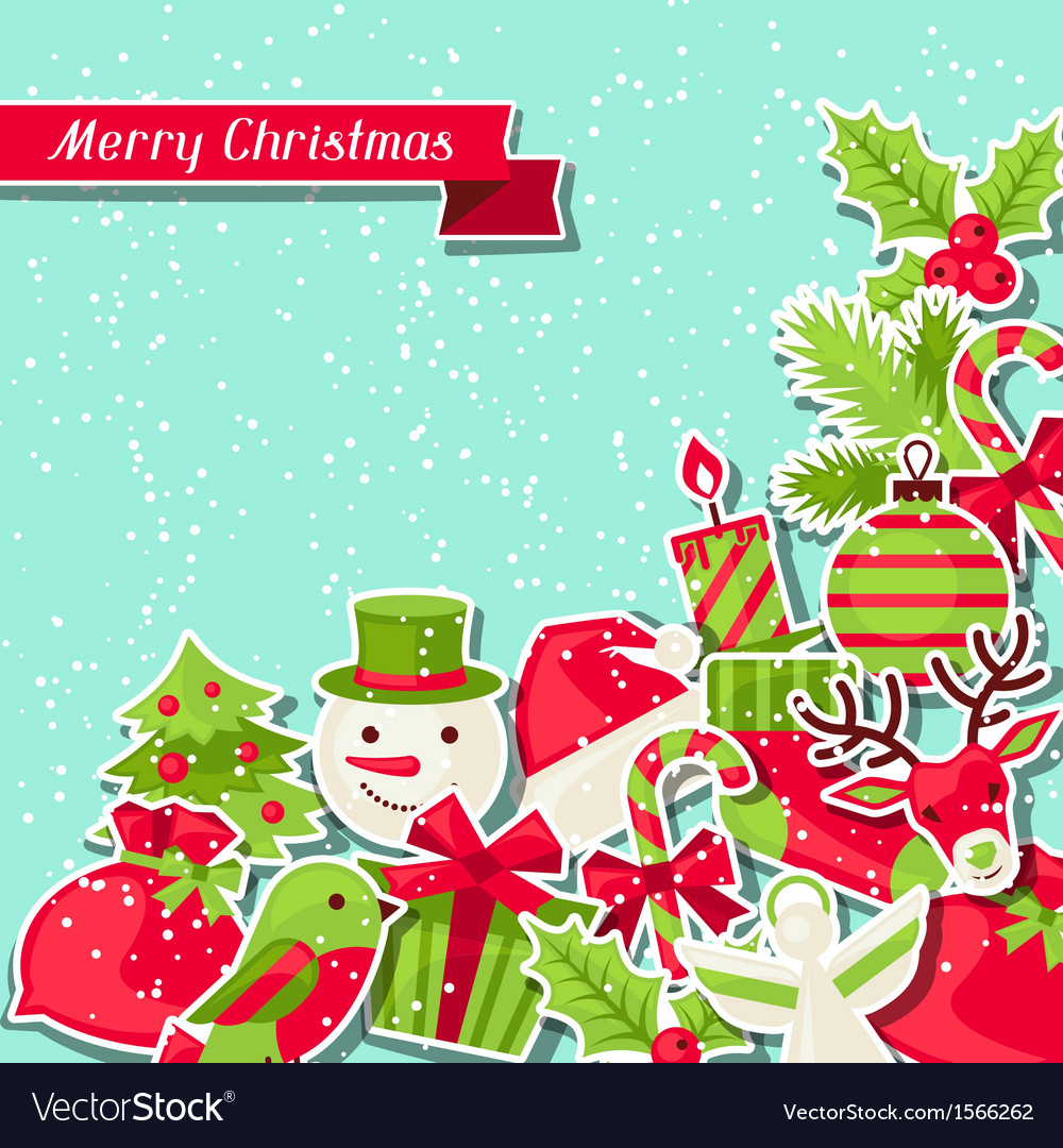 Merry christmas background for invitation card Vector Image