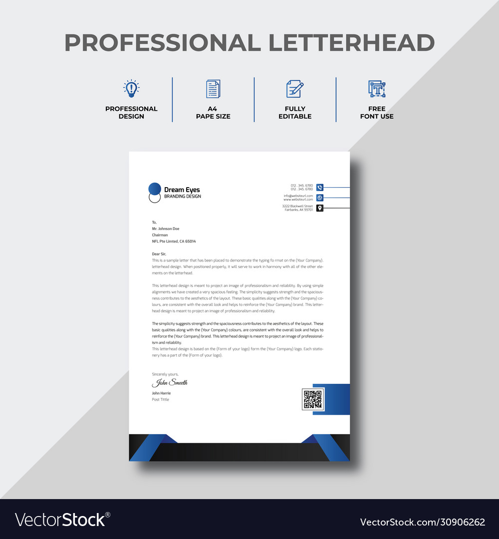 Sample Of Letter Head from cdn3.vectorstock.com