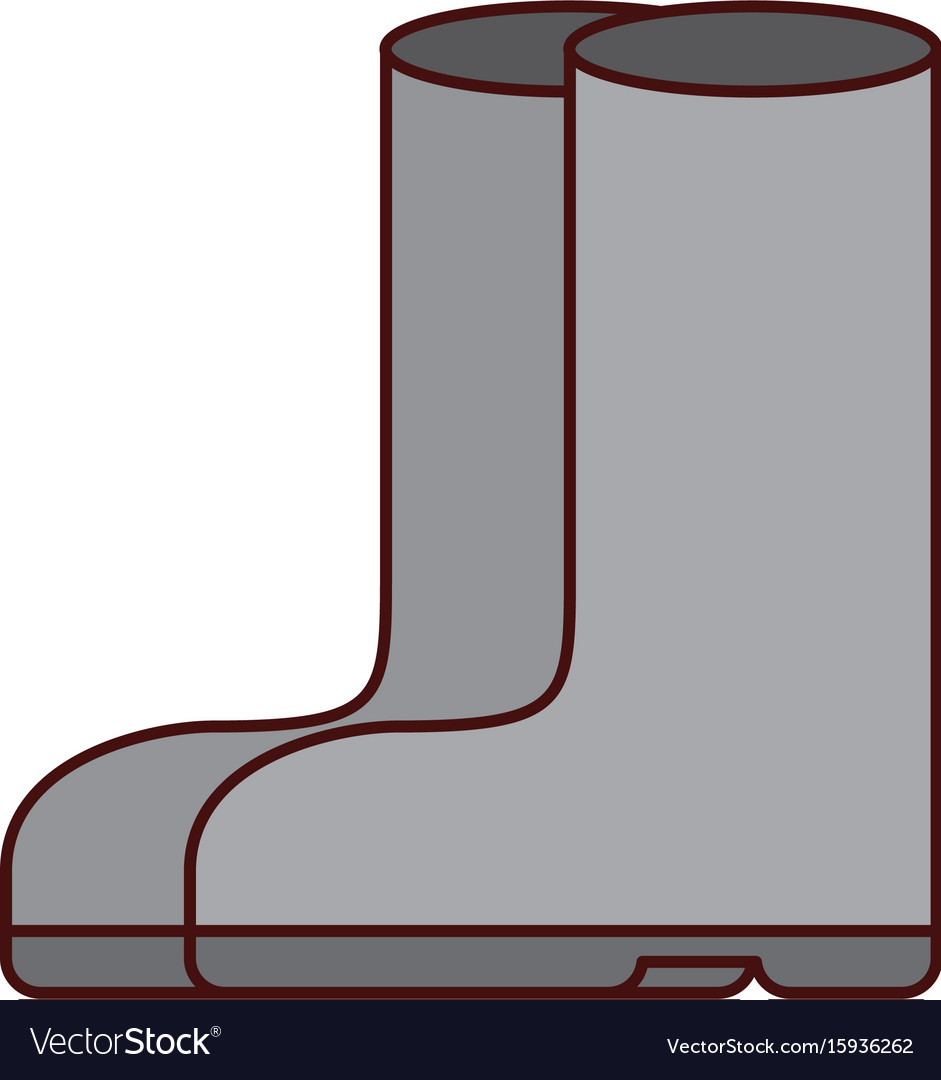 Rubber boots isolated icon