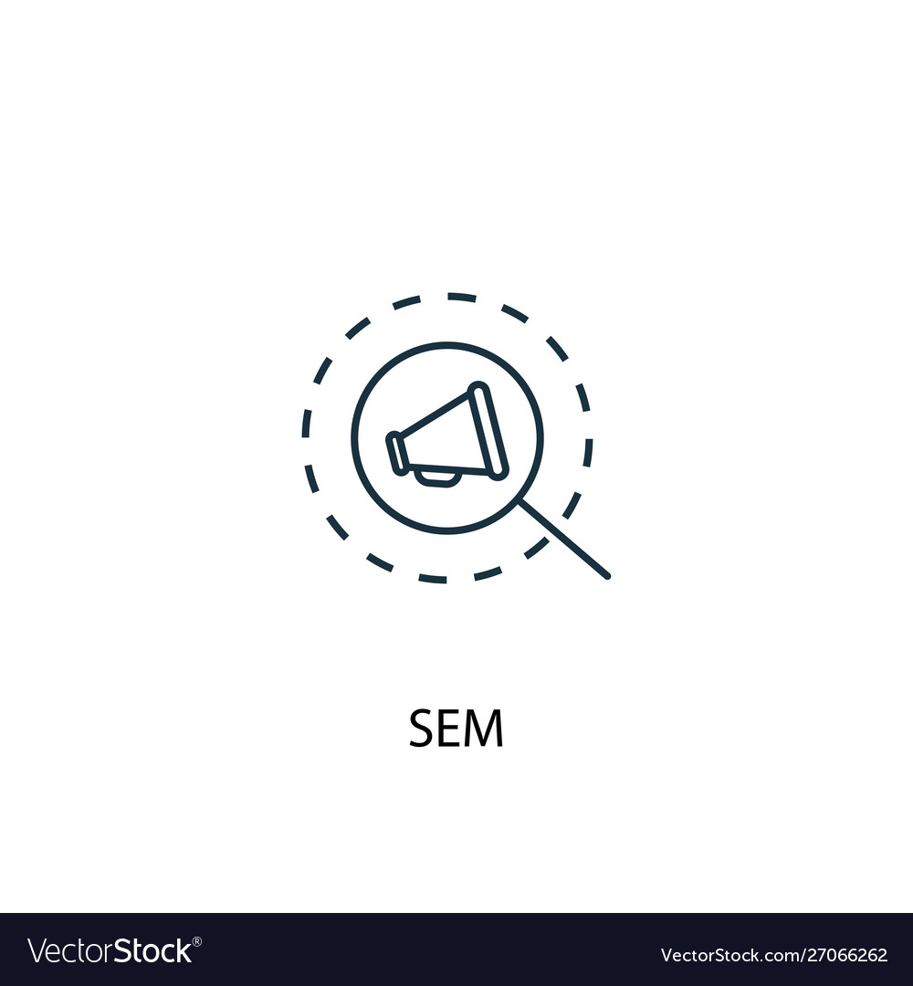 Sem concept line icon simple element