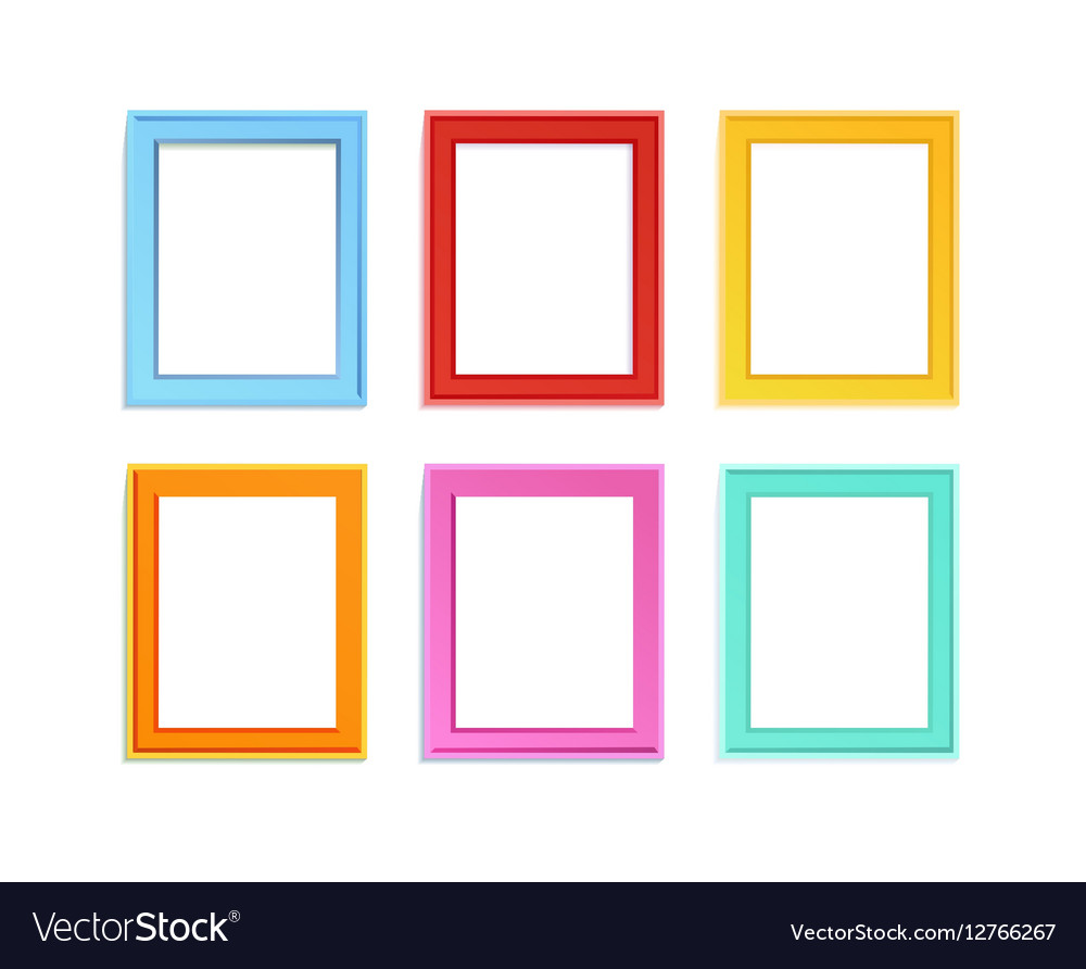 Colored Photo Frames Royalty Free Vector Image Colored Photo Frames Vector Image