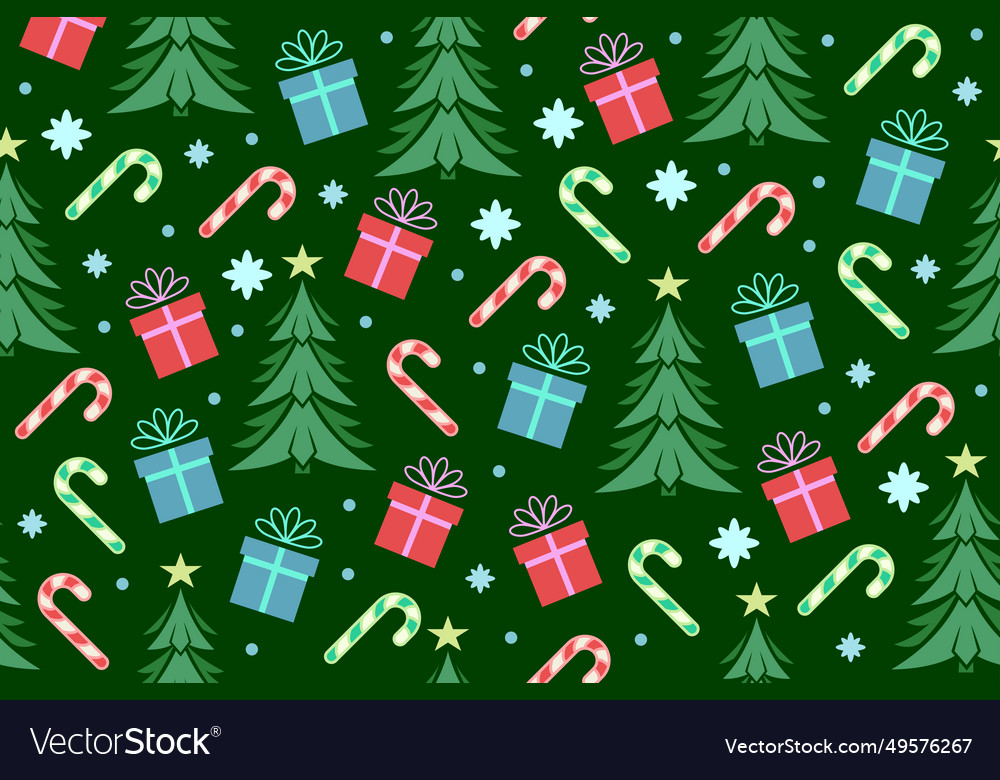 Colorful christmas seamless pattern Royalty Free Vector