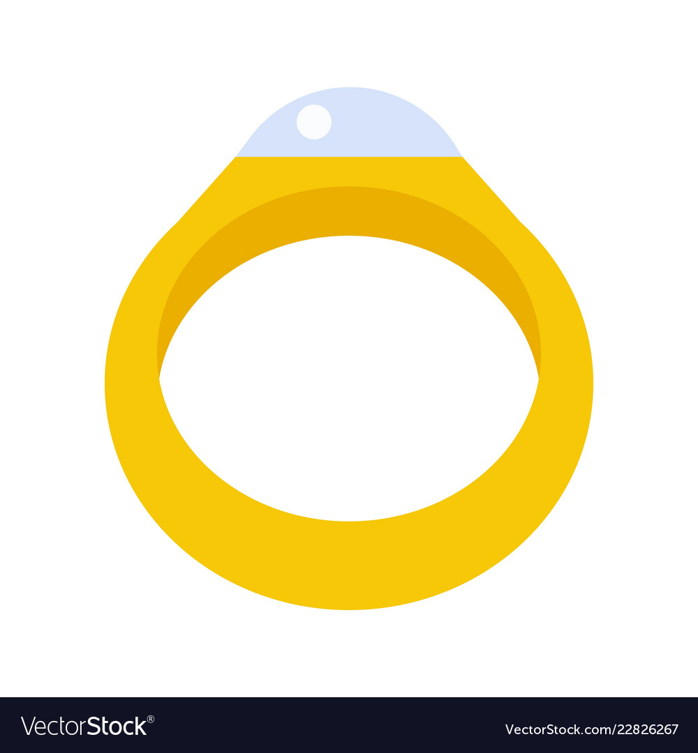 Gemstone ring jewelry related icon flat design