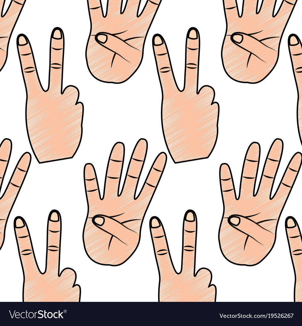 Hand gesture pattern image